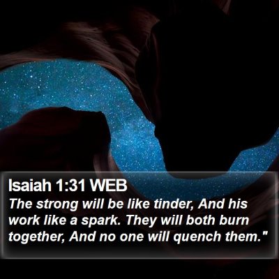 Isaiah 1:31 WEB Bible Verse Image