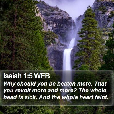 Isaiah 1:5 WEB Bible Verse Image