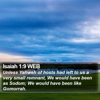 Isaiah 1:9 WEB Bible Verse Image