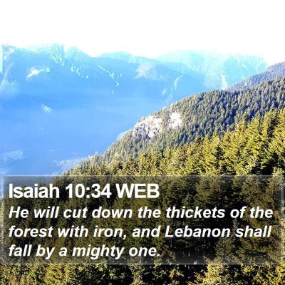 Isaiah 10:34 WEB Bible Verse Image