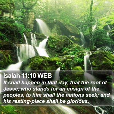 Isaiah 11:10 WEB Bible Verse Image