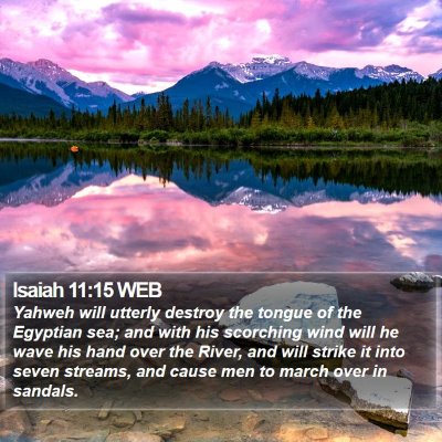 Isaiah 11:15 WEB Bible Verse Image