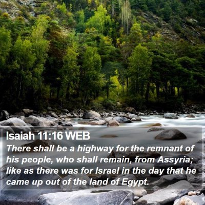 Isaiah 11:16 WEB Bible Verse Image