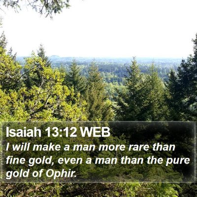 Isaiah 13:12 WEB Bible Verse Image