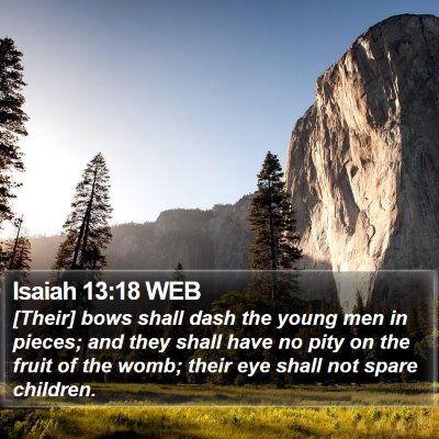 Isaiah 13:18 WEB Bible Verse Image