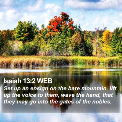 Isaiah 13:2 WEB Bible Verse Image