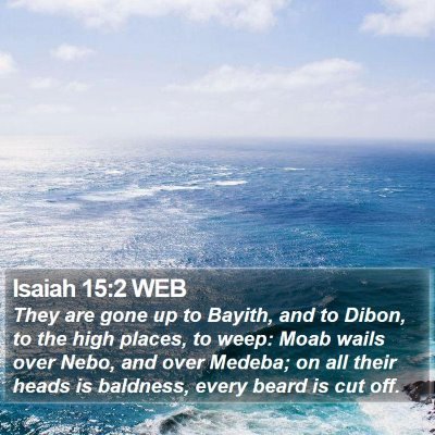 Isaiah 15:2 WEB Bible Verse Image