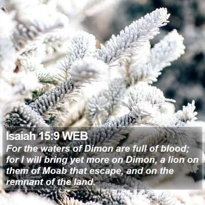 Isaiah 15:9 WEB Bible Verse Image