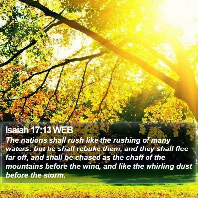 Isaiah 17:13 WEB Bible Verse Image