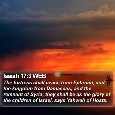 Isaiah 17:3 WEB Bible Verse Image