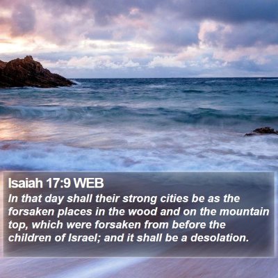 Isaiah 17:9 WEB Bible Verse Image