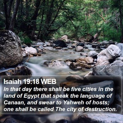 Isaiah 19:18 WEB Bible Verse Image