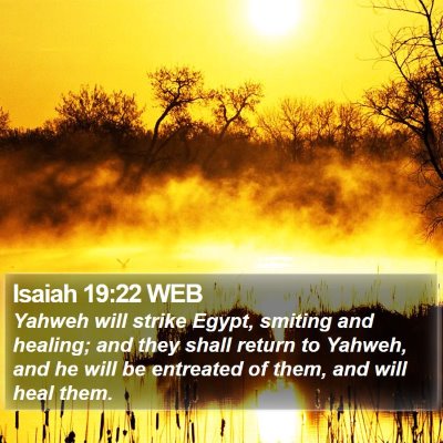 Isaiah 19:22 WEB Bible Verse Image