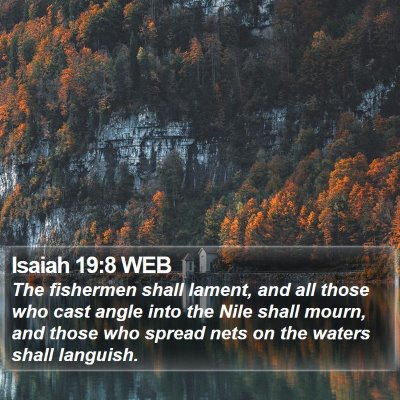 Isaiah 19:8 WEB Bible Verse Image