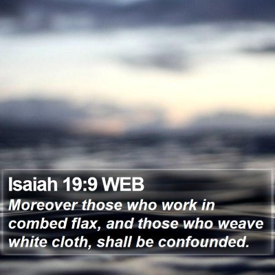Isaiah 19:9 WEB Bible Verse Image