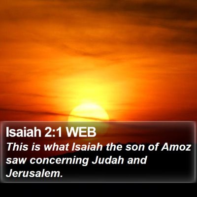 Isaiah 2:1 WEB Bible Verse Image