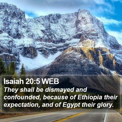 Isaiah 20:5 WEB Bible Verse Image