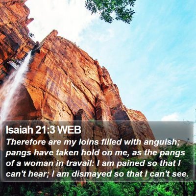 Isaiah 21:3 WEB Bible Verse Image