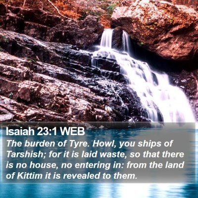 Isaiah 23:1 WEB Bible Verse Image