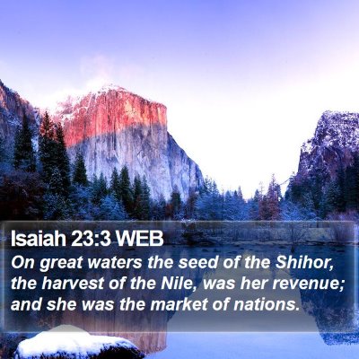Isaiah 23:3 WEB Bible Verse Image