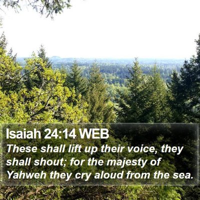 Isaiah 24:14 WEB Bible Verse Image