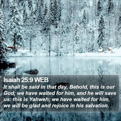 Isaiah 25:9 WEB Bible Verse Image