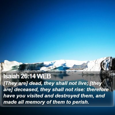 Isaiah 26:14 WEB Bible Verse Image