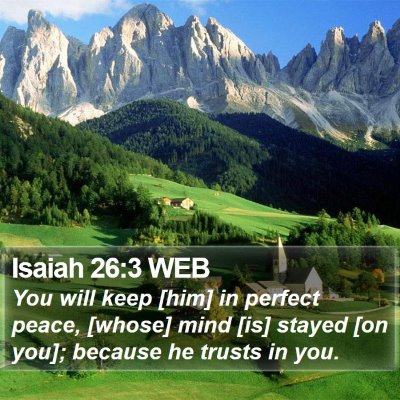 Isaiah 26:3 WEB Bible Verse Image
