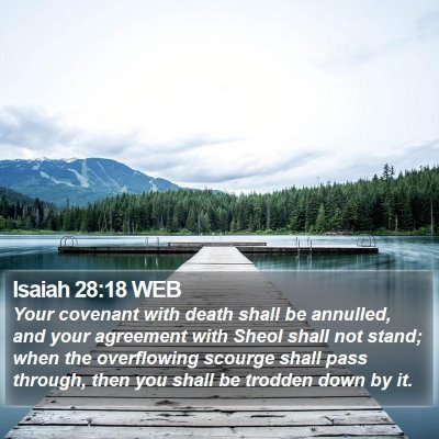 Isaiah 28:18 WEB Bible Verse Image