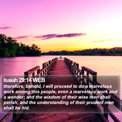 Isaiah 29:14 WEB Bible Verse Image