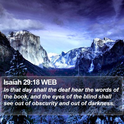 Isaiah 29:18 WEB Bible Verse Image