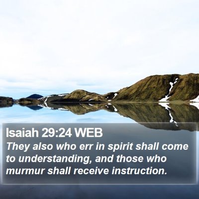 Isaiah 29:24 WEB Bible Verse Image