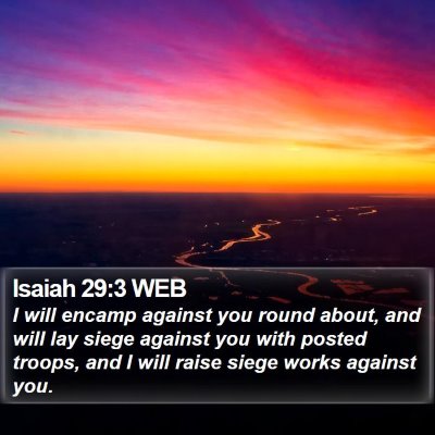 Isaiah 29:3 WEB Bible Verse Image