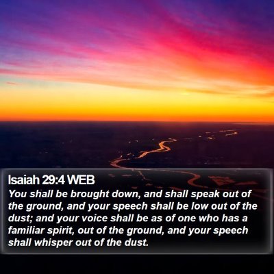 Isaiah 29:4 WEB Bible Verse Image