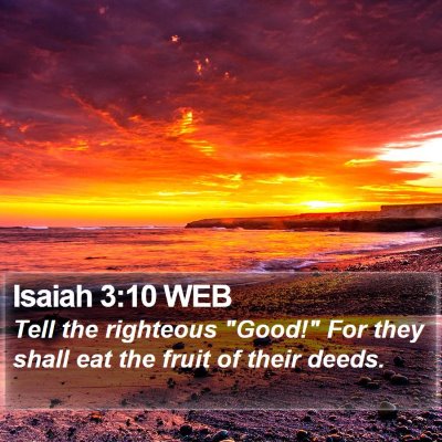 Isaiah 3:10 WEB Bible Verse Image