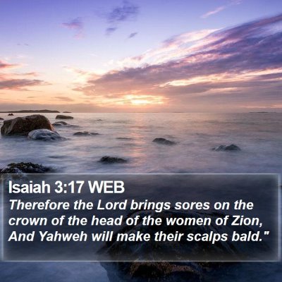 Isaiah 3:17 WEB Bible Verse Image