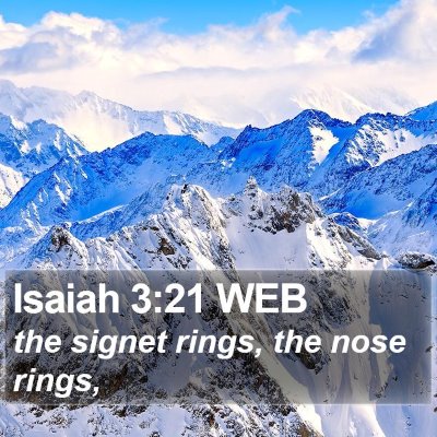 Isaiah 3:21 WEB Bible Verse Image