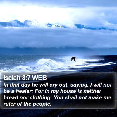 Isaiah 3:7 WEB Bible Verse Image