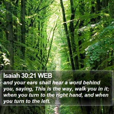 Isaiah 30:21 WEB Bible Verse Image