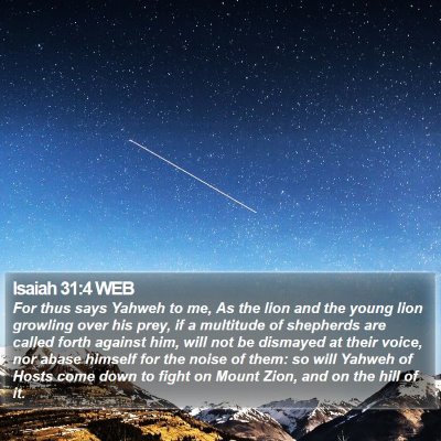 Isaiah 31:4 WEB Bible Verse Image