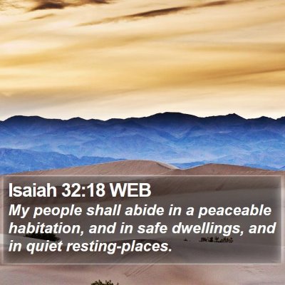 Isaiah 32:18 WEB Bible Verse Image