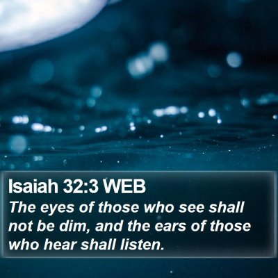 Isaiah 32:3 WEB Bible Verse Image