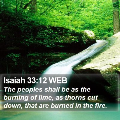 Isaiah 33:12 WEB Bible Verse Image