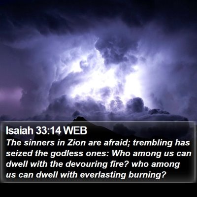 Isaiah 33:14 WEB Bible Verse Image