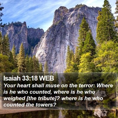 Isaiah 33:18 WEB Bible Verse Image