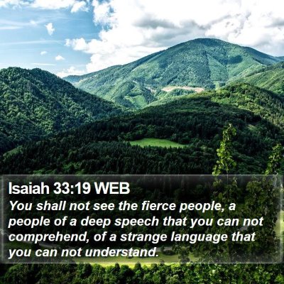 Isaiah 33:19 WEB Bible Verse Image