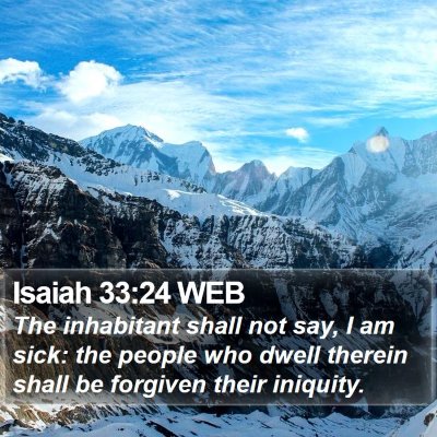 Isaiah 33:24 WEB Bible Verse Image