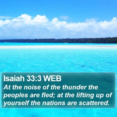 Isaiah 33:3 WEB Bible Verse Image