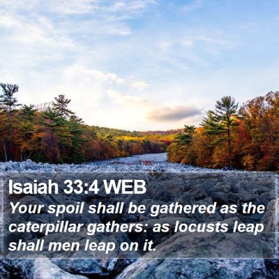 Isaiah 33:4 WEB Bible Verse Image