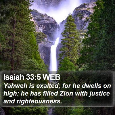 Isaiah 33:5 WEB Bible Verse Image